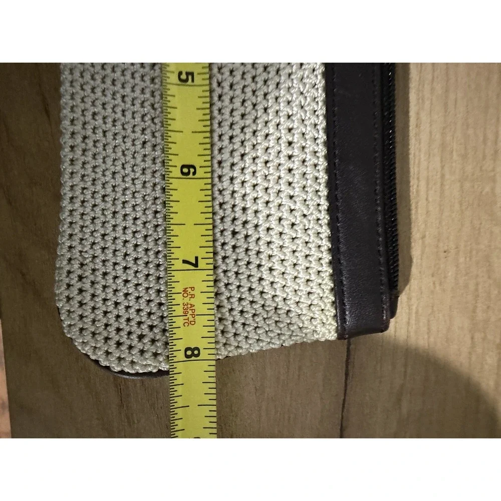 The Sak Essential Crocheted‎ Zipper Pouch Tan Bag Purse NWOT F